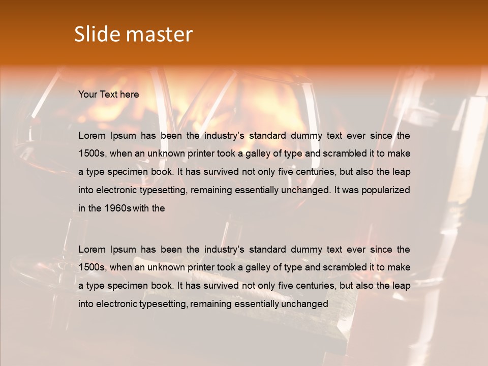 Bar Ashtray Smoke PowerPoint Template