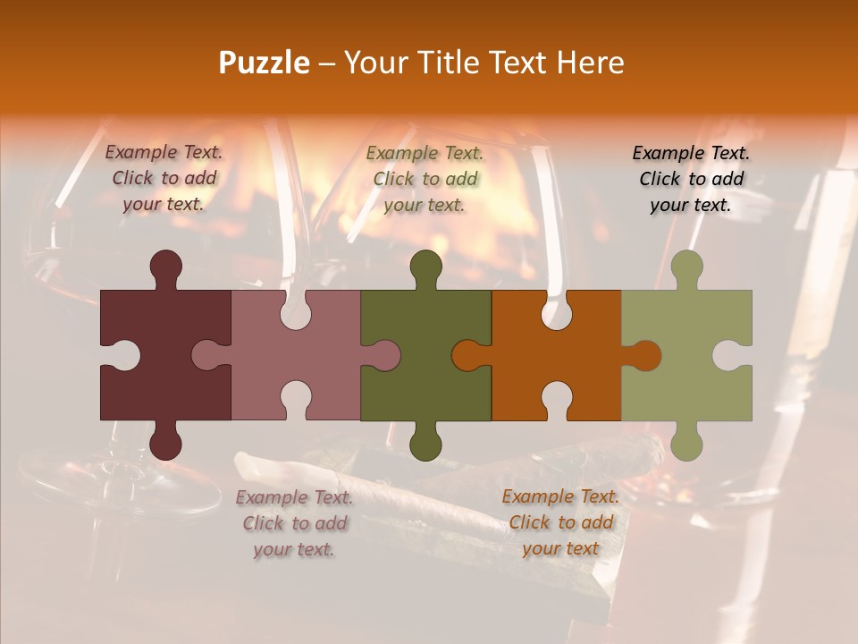 Bar Ashtray Smoke PowerPoint Template