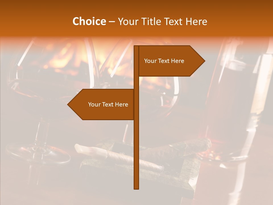 Bar Ashtray Smoke PowerPoint Template