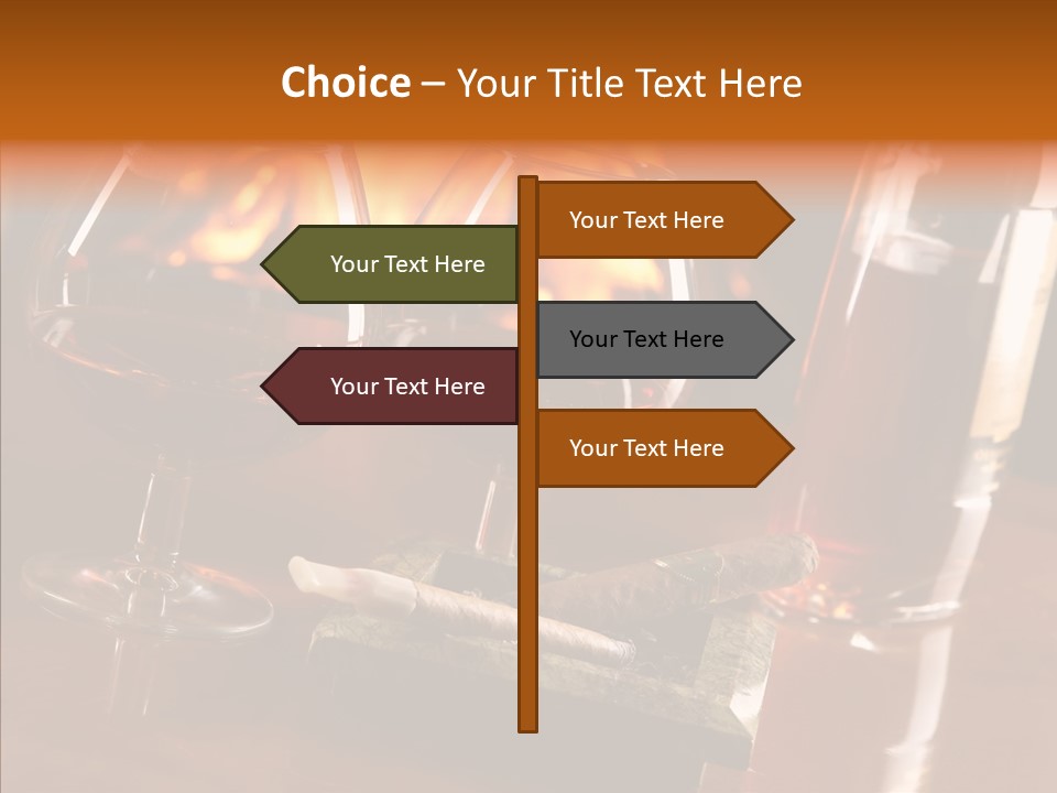 Bar Ashtray Smoke PowerPoint Template