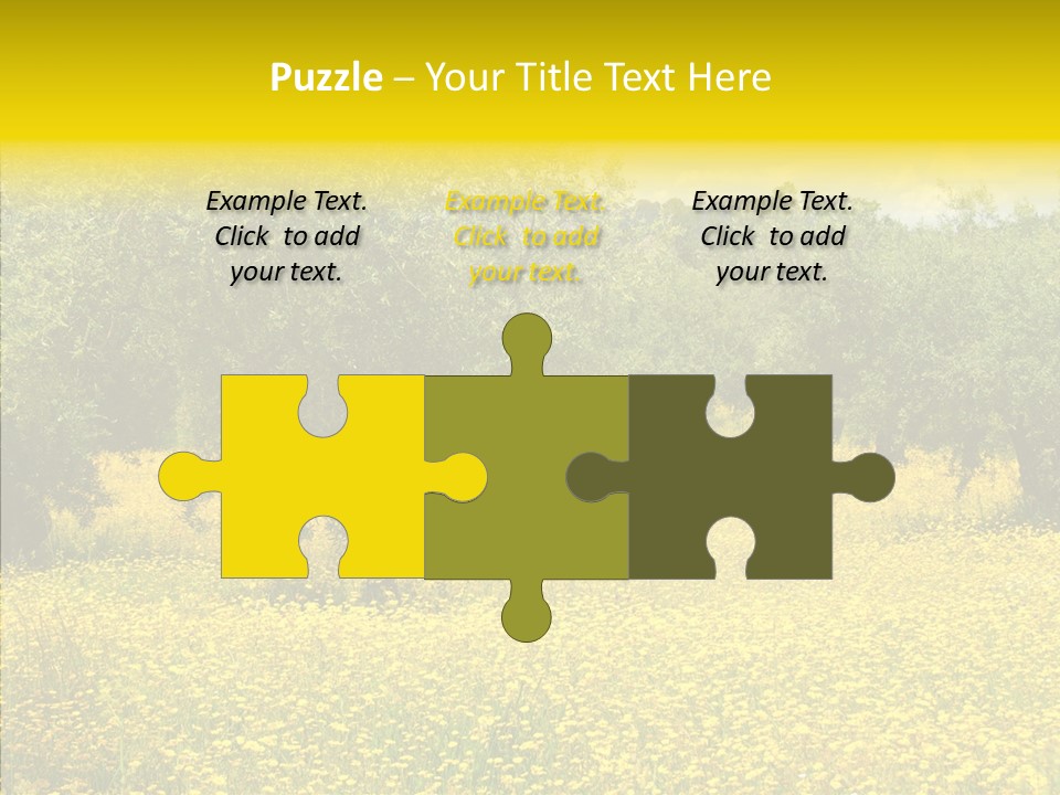 Yellow Olive Flower PowerPoint Template