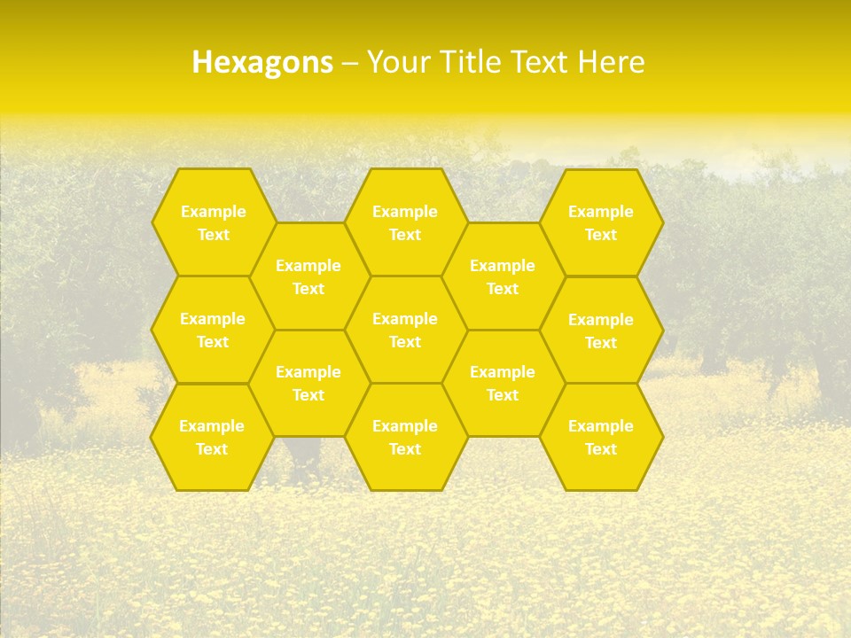 Yellow Olive Flower PowerPoint Template