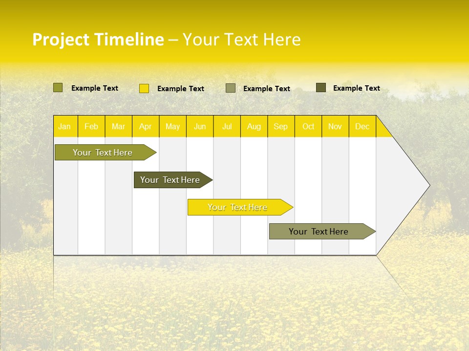Yellow Olive Flower PowerPoint Template