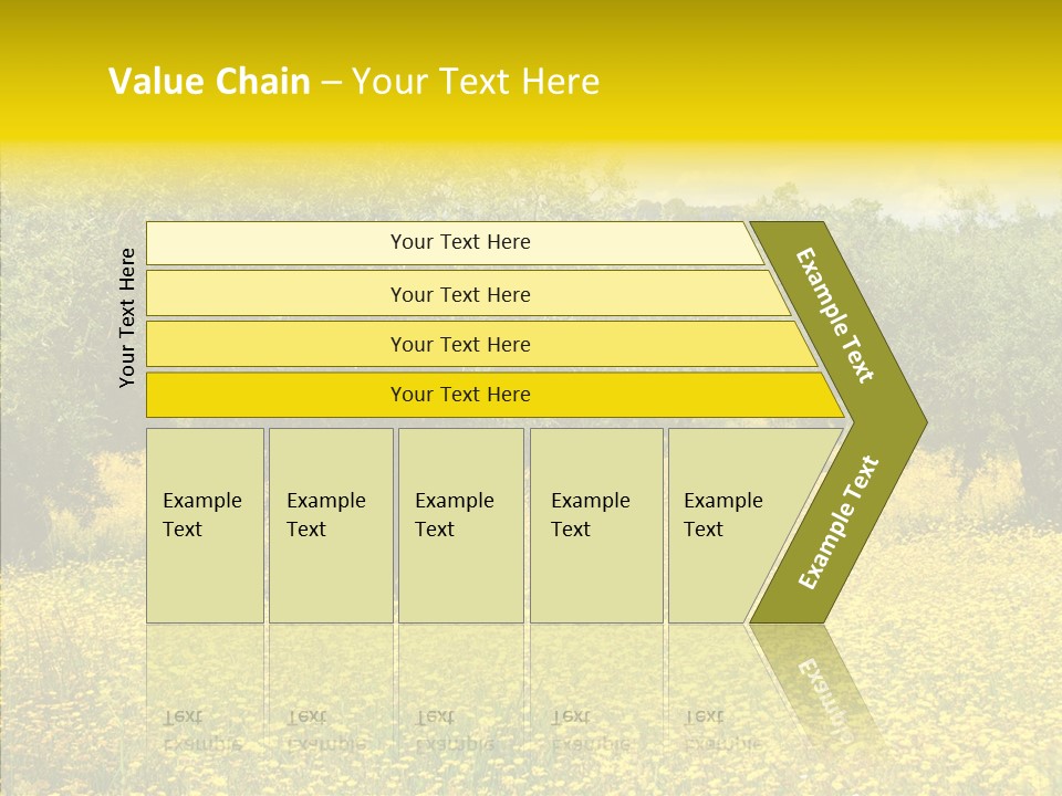 Yellow Olive Flower PowerPoint Template