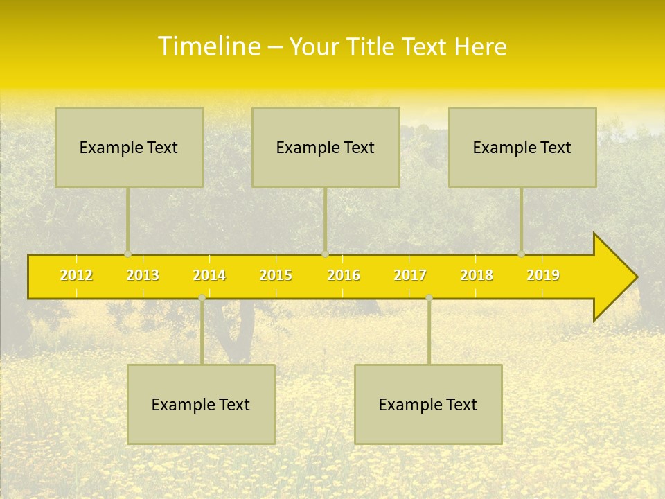 Yellow Olive Flower PowerPoint Template