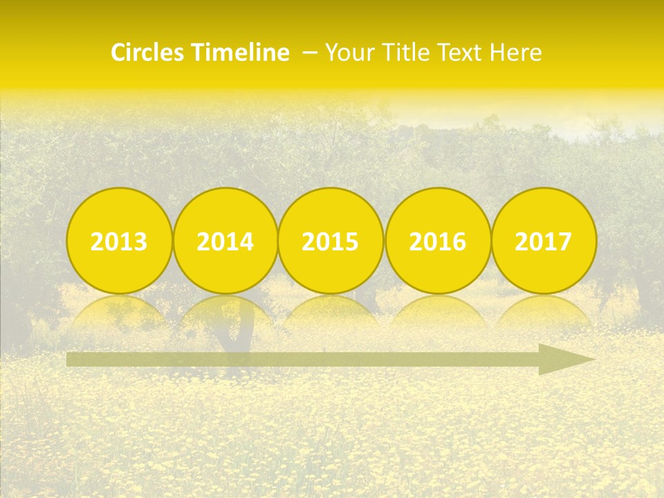 Yellow Olive Flower PowerPoint Template