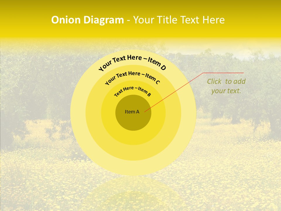 Yellow Olive Flower PowerPoint Template