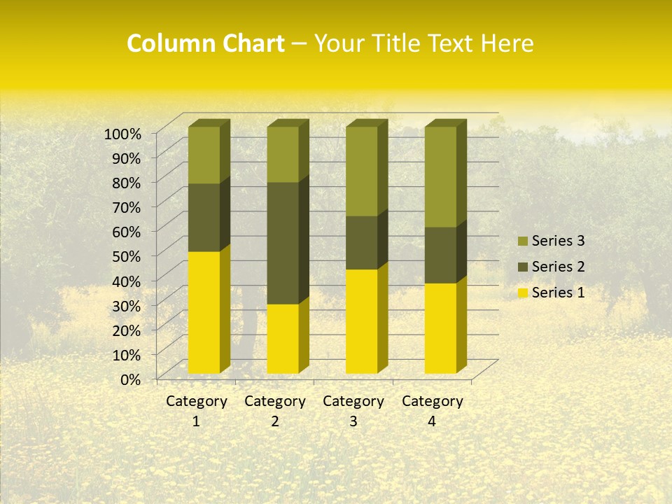 Yellow Olive Flower PowerPoint Template