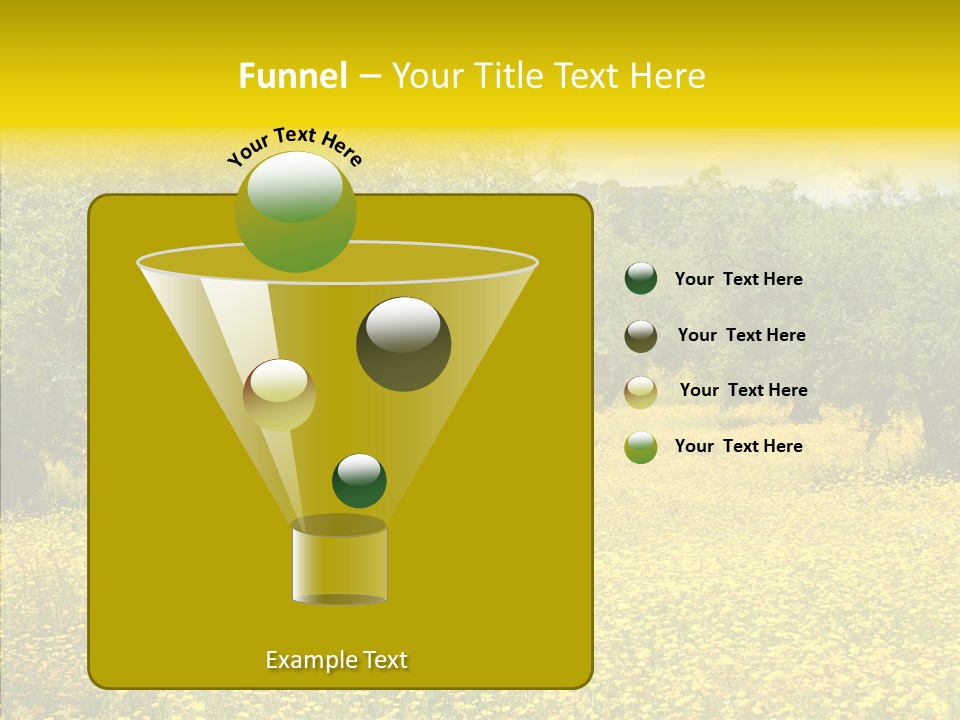 Yellow Olive Flower PowerPoint Template