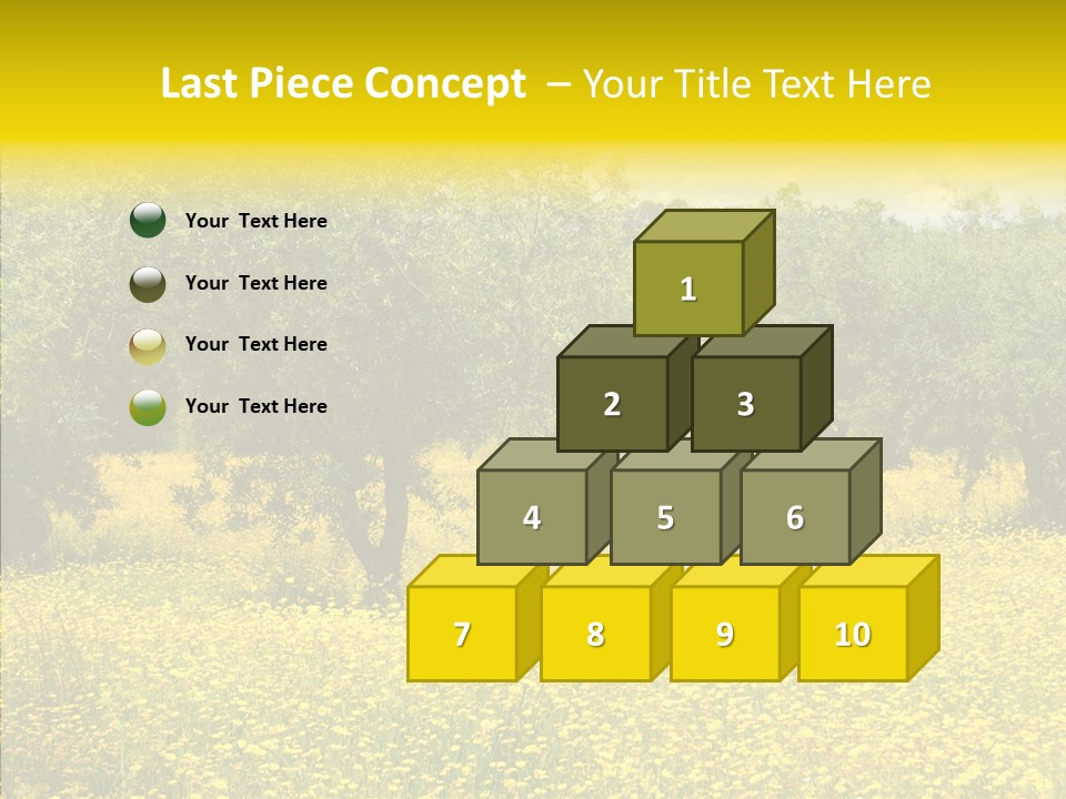 Yellow Olive Flower PowerPoint Template