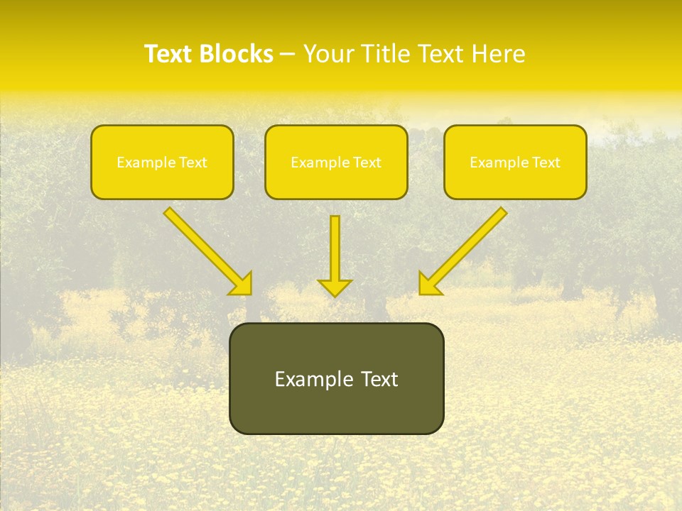 Yellow Olive Flower PowerPoint Template