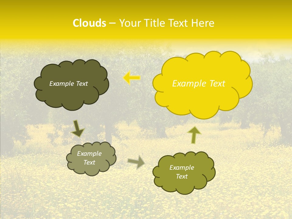 Yellow Olive Flower PowerPoint Template