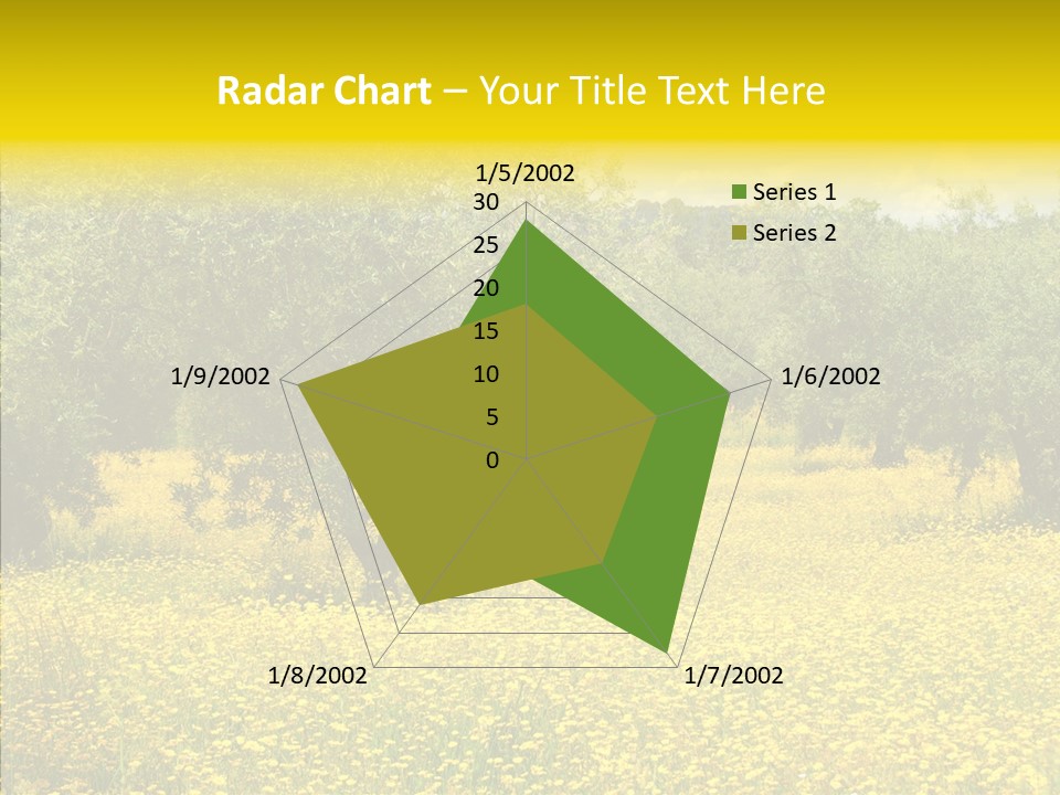 Yellow Olive Flower PowerPoint Template