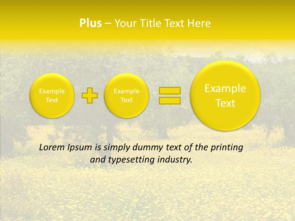 Yellow Olive Flower PowerPoint Template