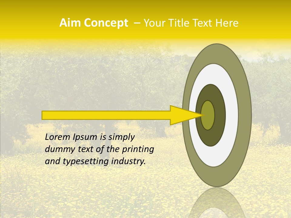 Yellow Olive Flower PowerPoint Template