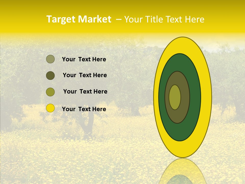 Yellow Olive Flower PowerPoint Template
