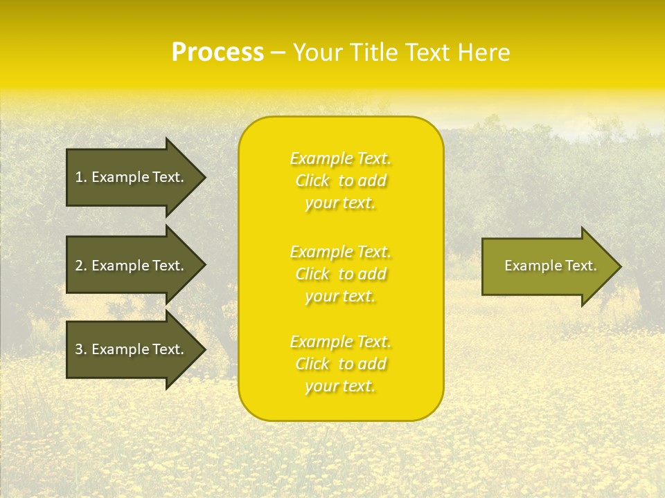 Yellow Olive Flower PowerPoint Template