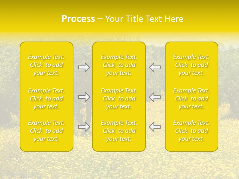 Yellow Olive Flower PowerPoint Template