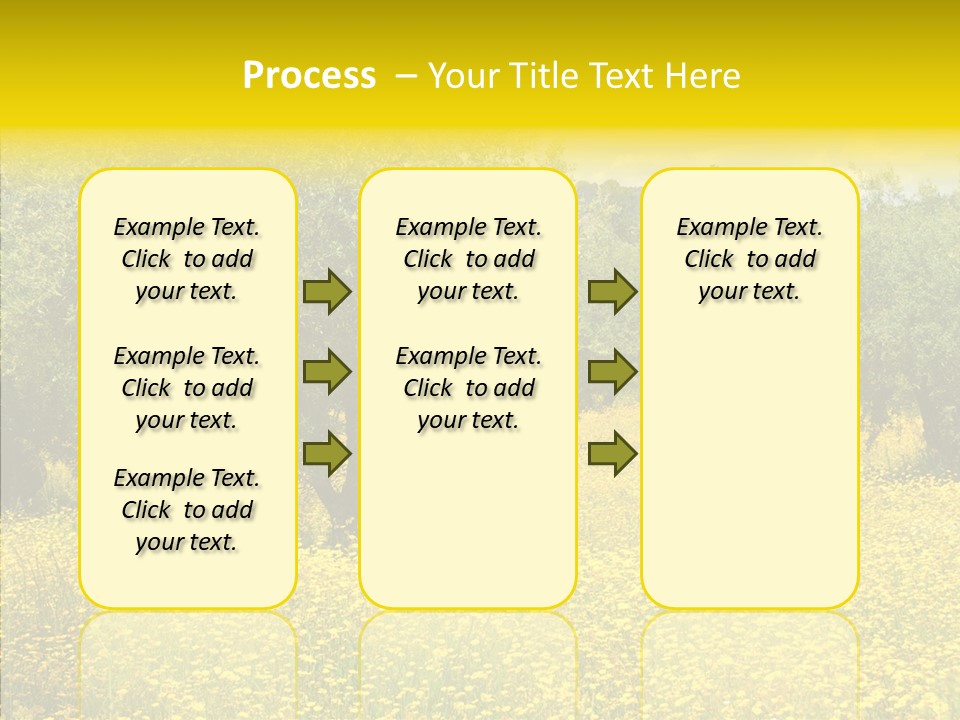 Yellow Olive Flower PowerPoint Template