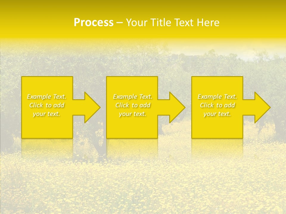 Yellow Olive Flower PowerPoint Template