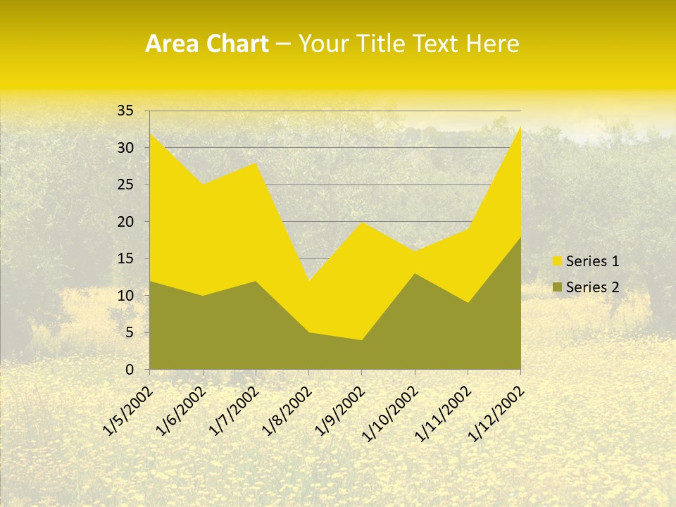 Yellow Olive Flower PowerPoint Template