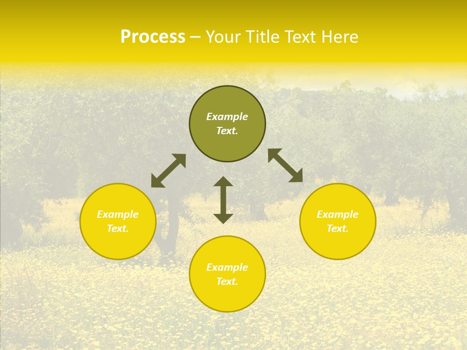 Yellow Olive Flower PowerPoint Template