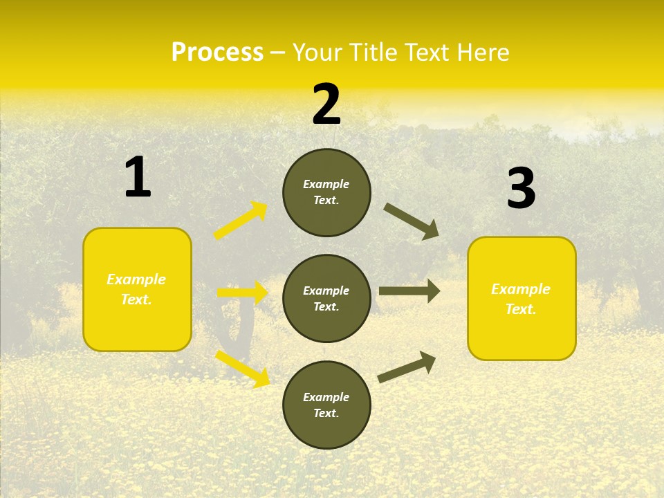 Yellow Olive Flower PowerPoint Template