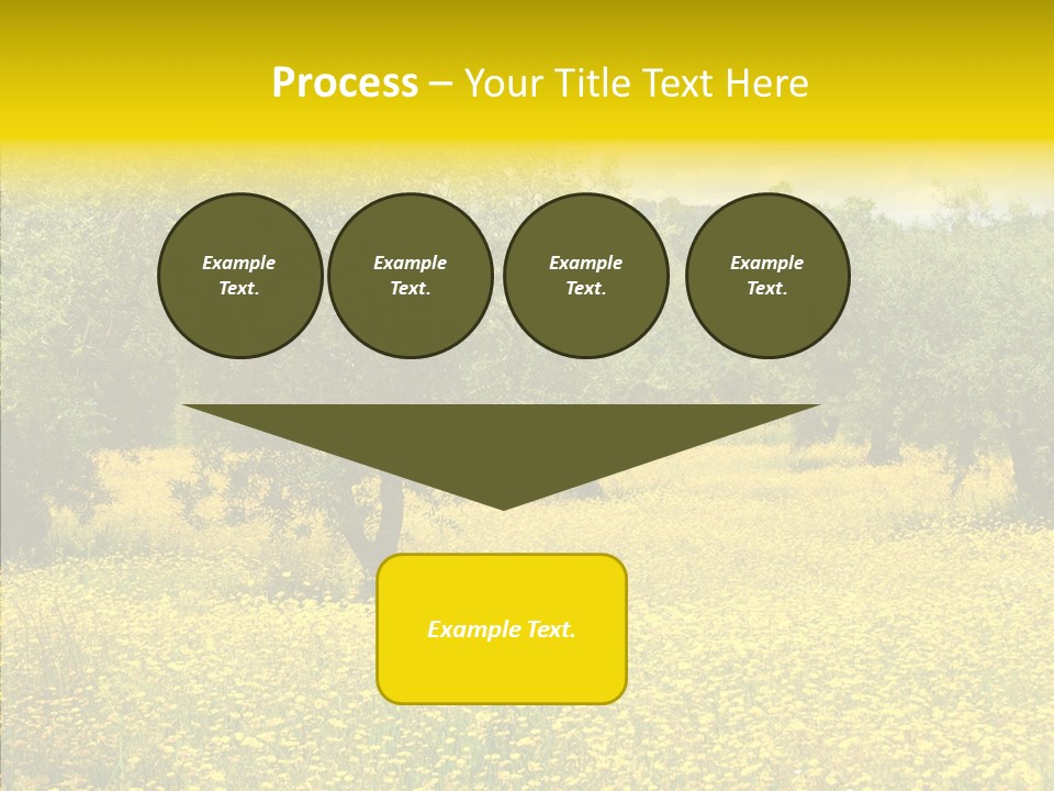 Yellow Olive Flower PowerPoint Template