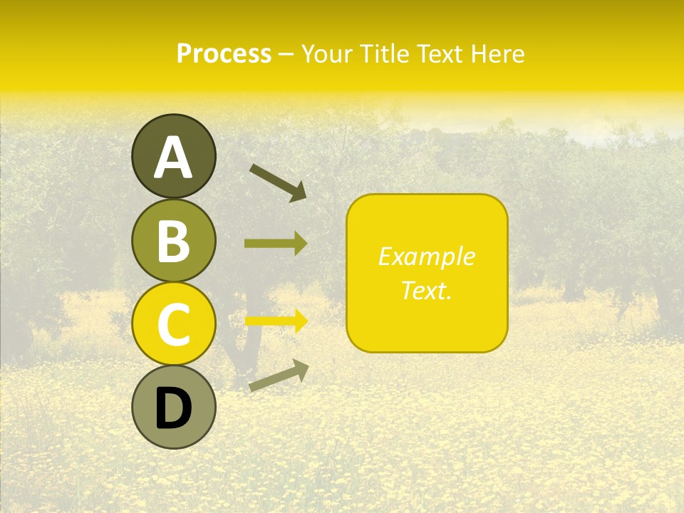 Yellow Olive Flower PowerPoint Template