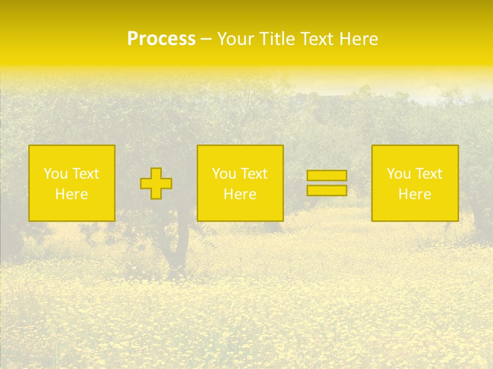 Yellow Olive Flower PowerPoint Template