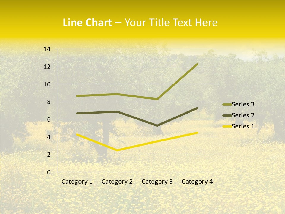 Yellow Olive Flower PowerPoint Template