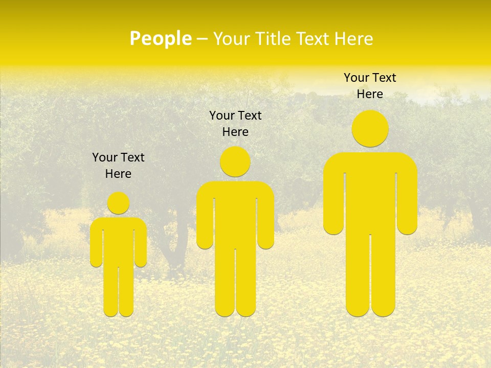 Yellow Olive Flower PowerPoint Template