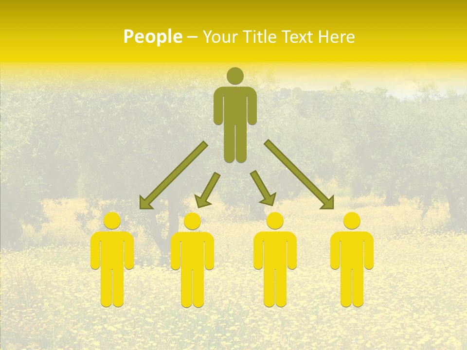 Yellow Olive Flower PowerPoint Template