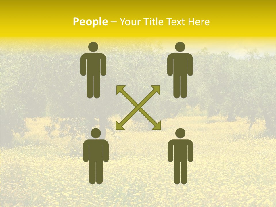 Yellow Olive Flower PowerPoint Template