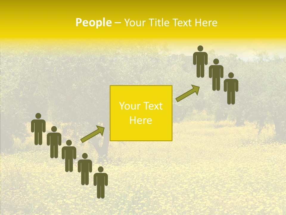 Yellow Olive Flower PowerPoint Template