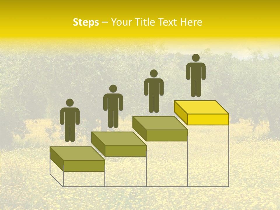 Yellow Olive Flower PowerPoint Template