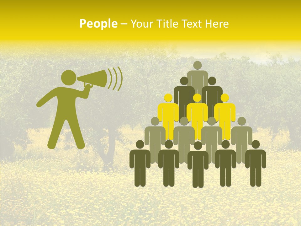 Yellow Olive Flower PowerPoint Template