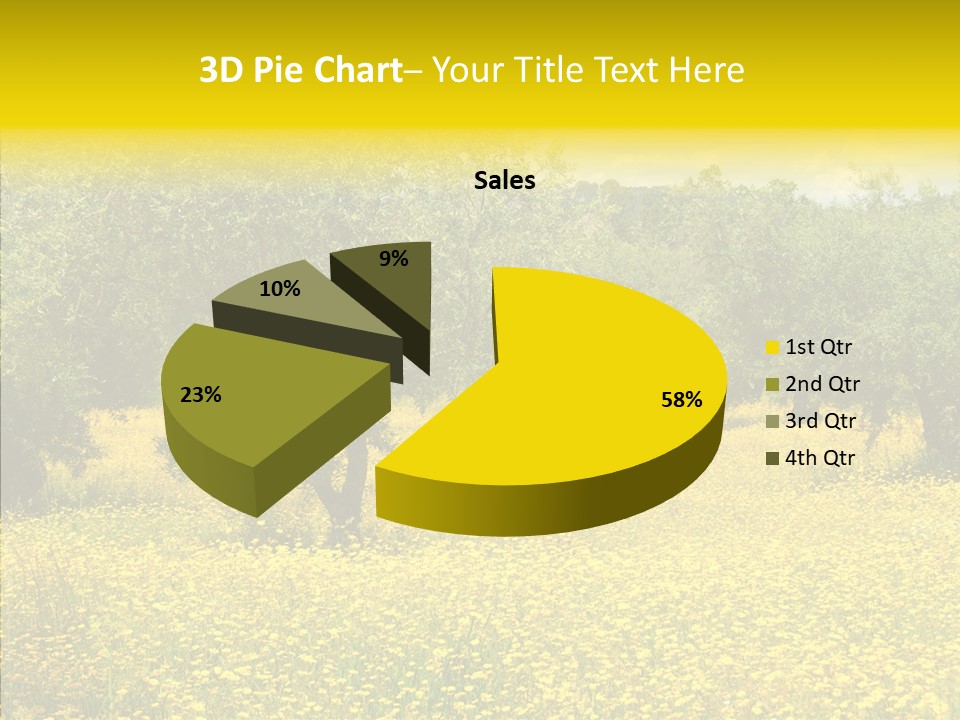 Yellow Olive Flower PowerPoint Template