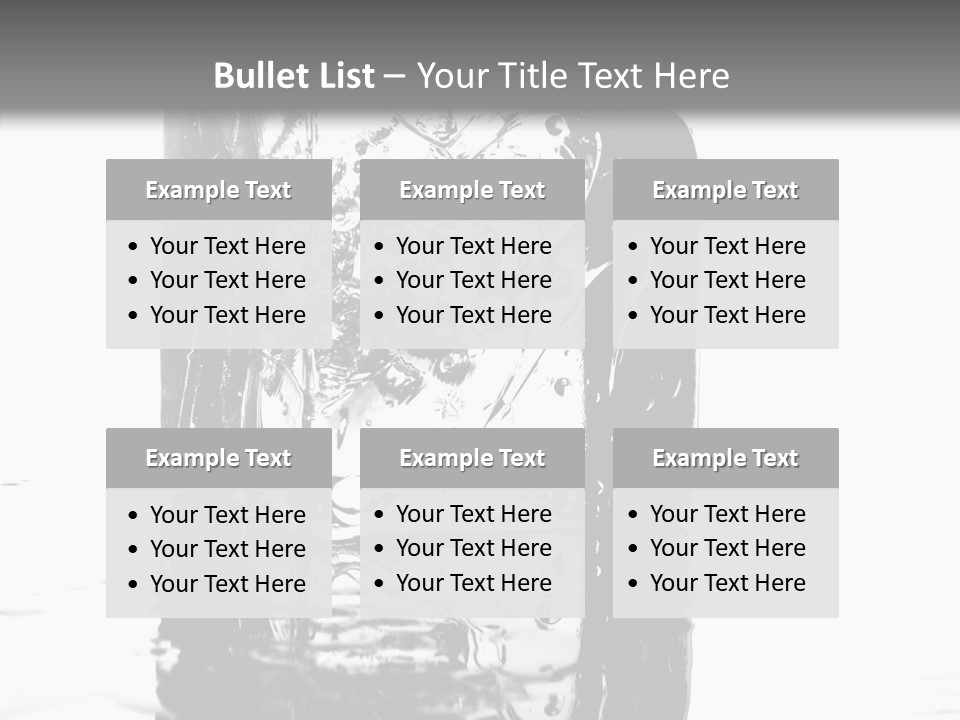 Refreshment Thirst Bubbles PowerPoint Template