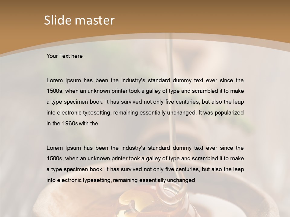 Golden Liquid Eating PowerPoint Template