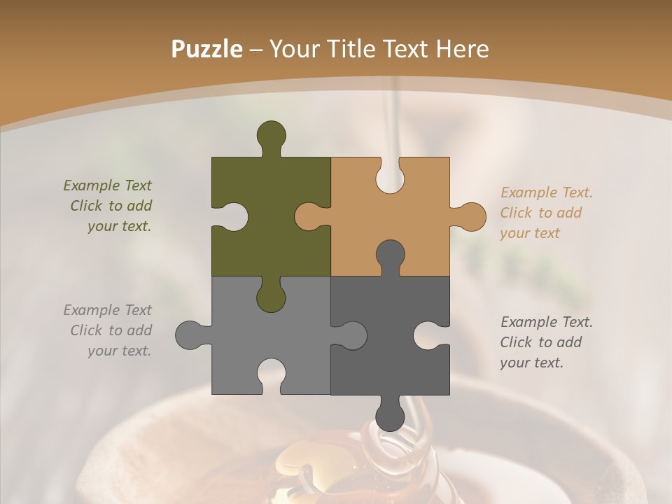 Golden Liquid Eating PowerPoint Template