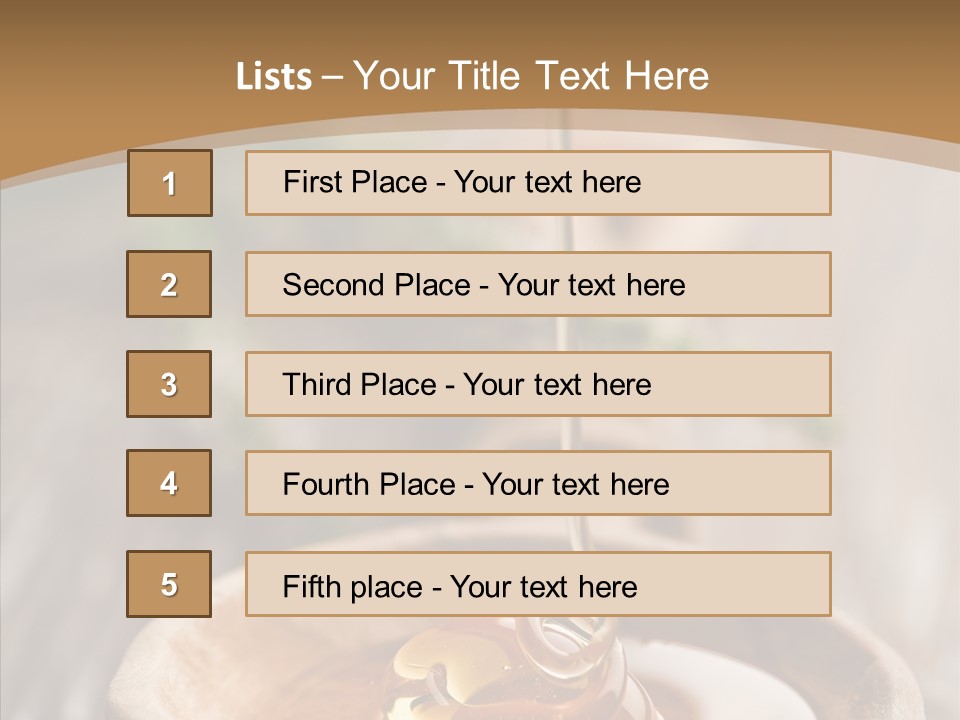 Golden Liquid Eating PowerPoint Template