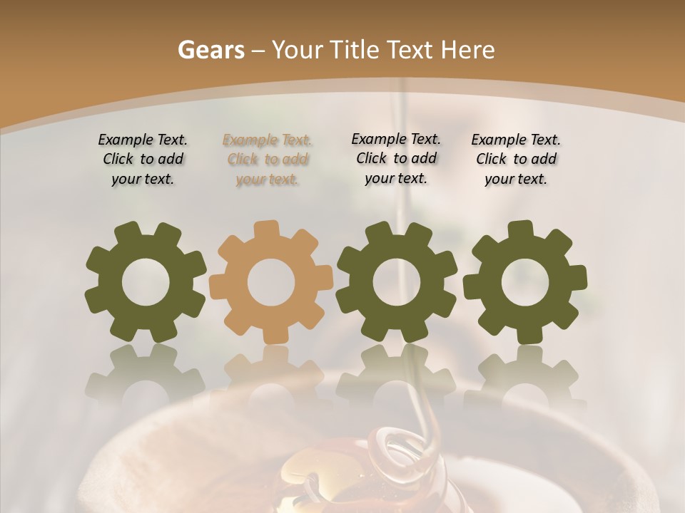 Golden Liquid Eating PowerPoint Template