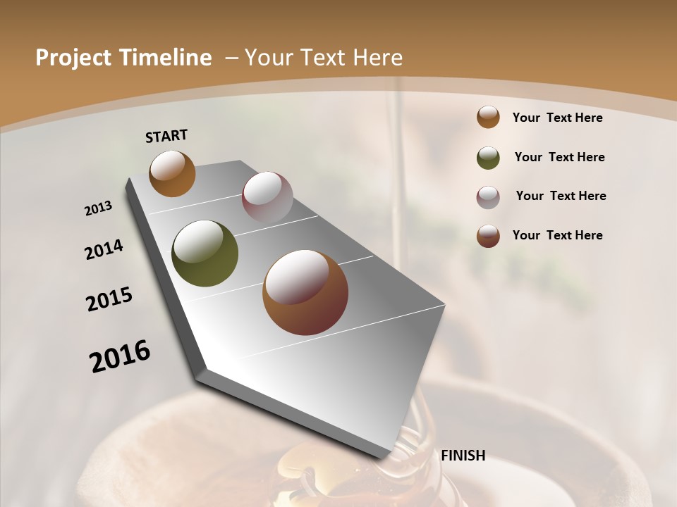 Golden Liquid Eating PowerPoint Template