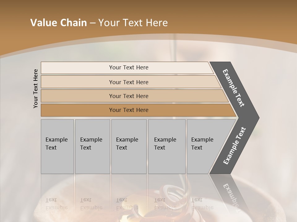 Golden Liquid Eating PowerPoint Template