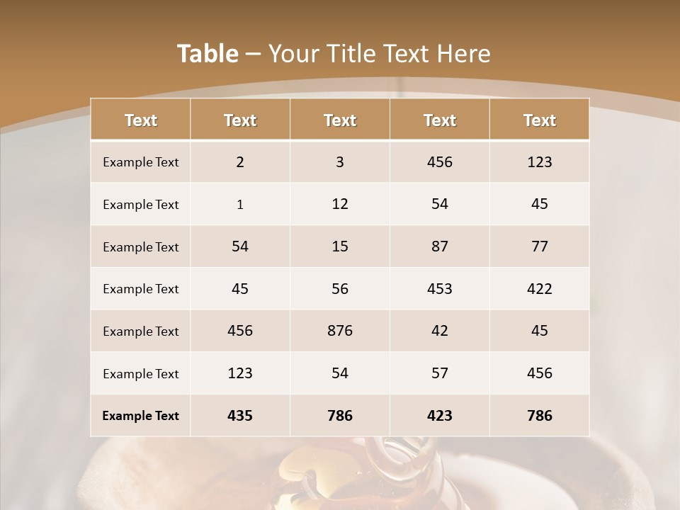 Golden Liquid Eating PowerPoint Template