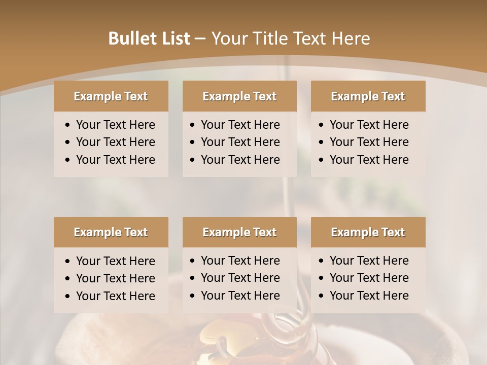 Golden Liquid Eating PowerPoint Template