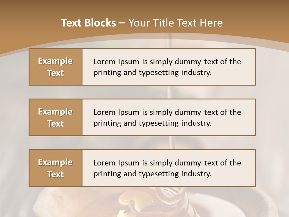 Golden Liquid Eating PowerPoint Template