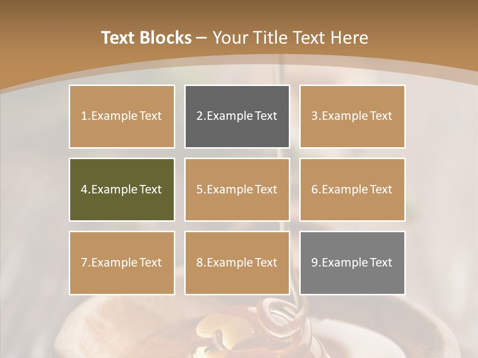 Golden Liquid Eating PowerPoint Template