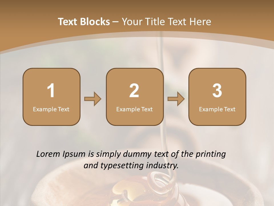 Golden Liquid Eating PowerPoint Template